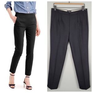 J. Crew Martie Dress Pants Wool Blend Stretch Trousers Crop Black Size 6